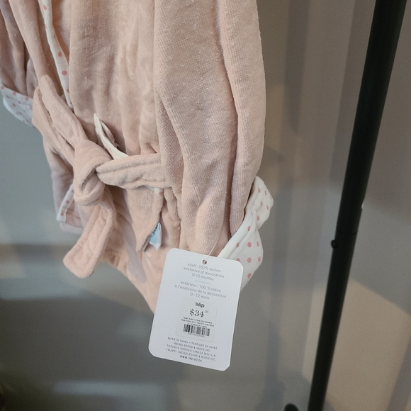 NEW WITH TAGS Indigo pink baby bathrobes - Picture 2 of 2